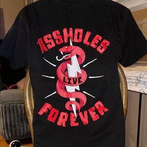 BNWOT ALF Black T-Shirt with Red Snake Graphic